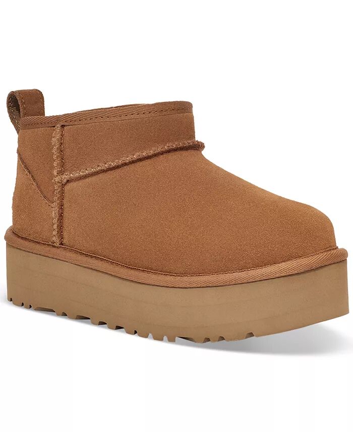 

Детские классические ультра мини-ботинки на платформе UGG®, коричневый