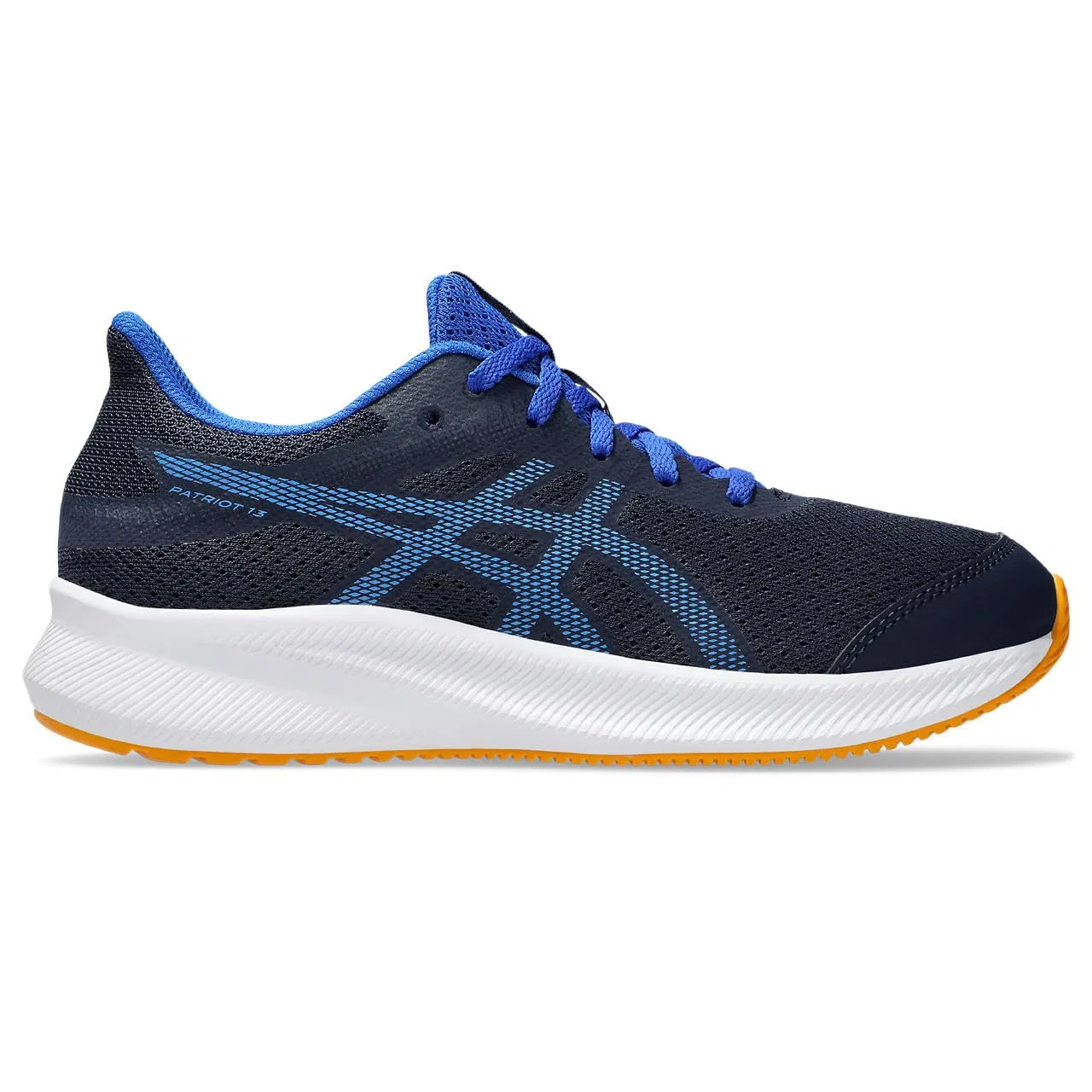 Детские беговые кроссовки для девочек с амортизацией Patriot 13 Gs ASICS, Midnight Blue Coast — фото 3