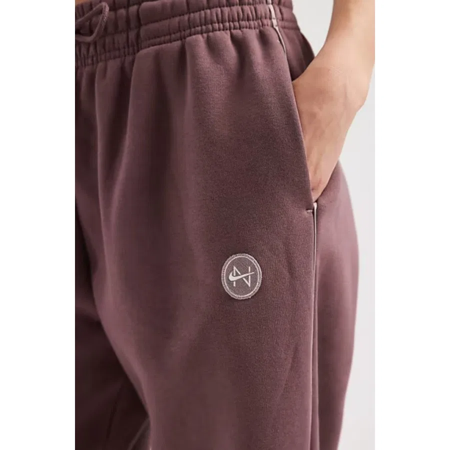 Спортивные штаны с высокой посадкой Phoenix Fleece Oversize Nike, Бордовый — фото 3