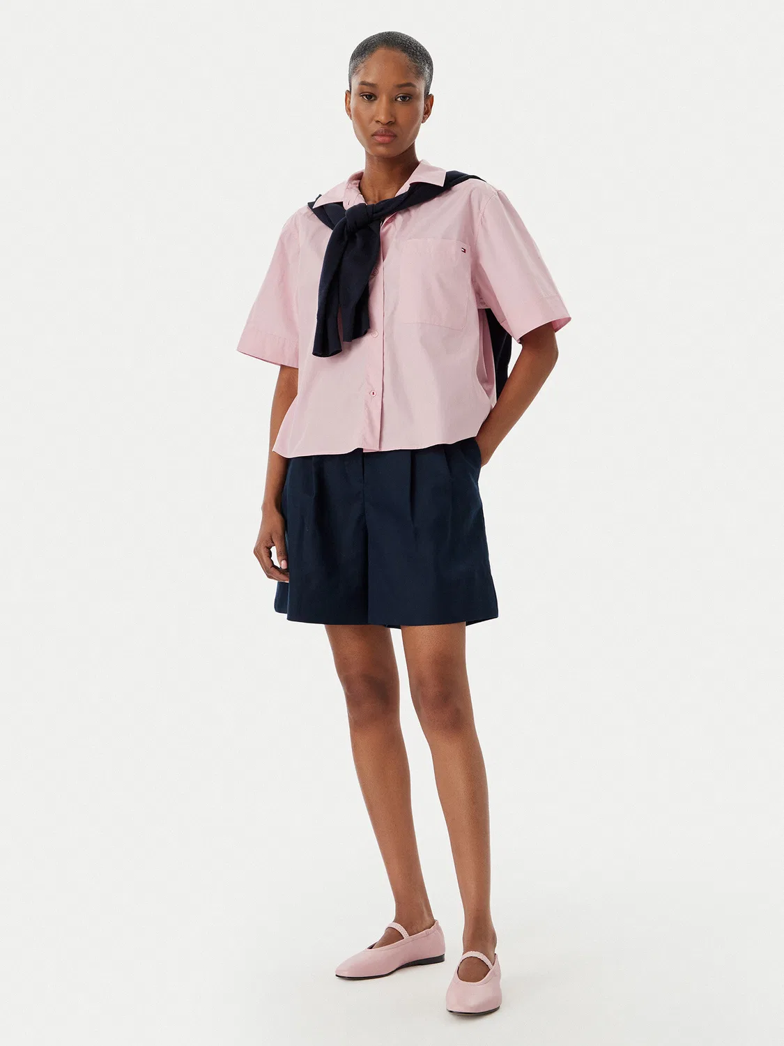 Женская рубашка свободного кроя Tommy Hilfiger, светло-розовый — фото 2