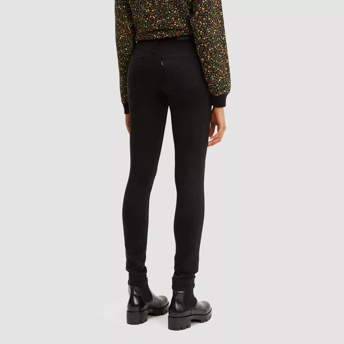 Женские джинсы скинни с высокой талией Levi's Soft Black — фото 3