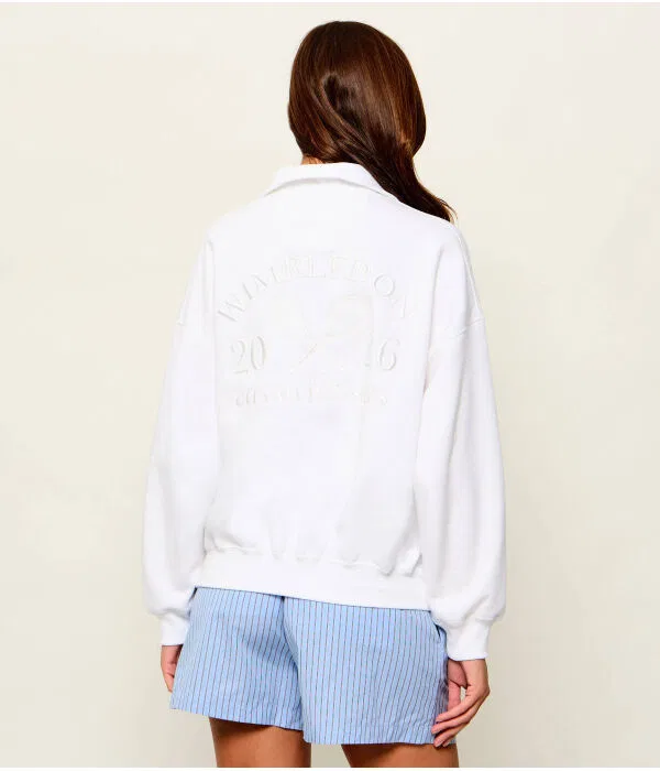 Женская флисовая куртка на молнии Relaxed Fit Polo Ralph Lauren, белый — фото 3