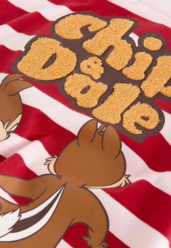 Комплект шорт и футболки с Микки Маусом Chip and Dale Next, красный, розовый, полоска — фото 2
