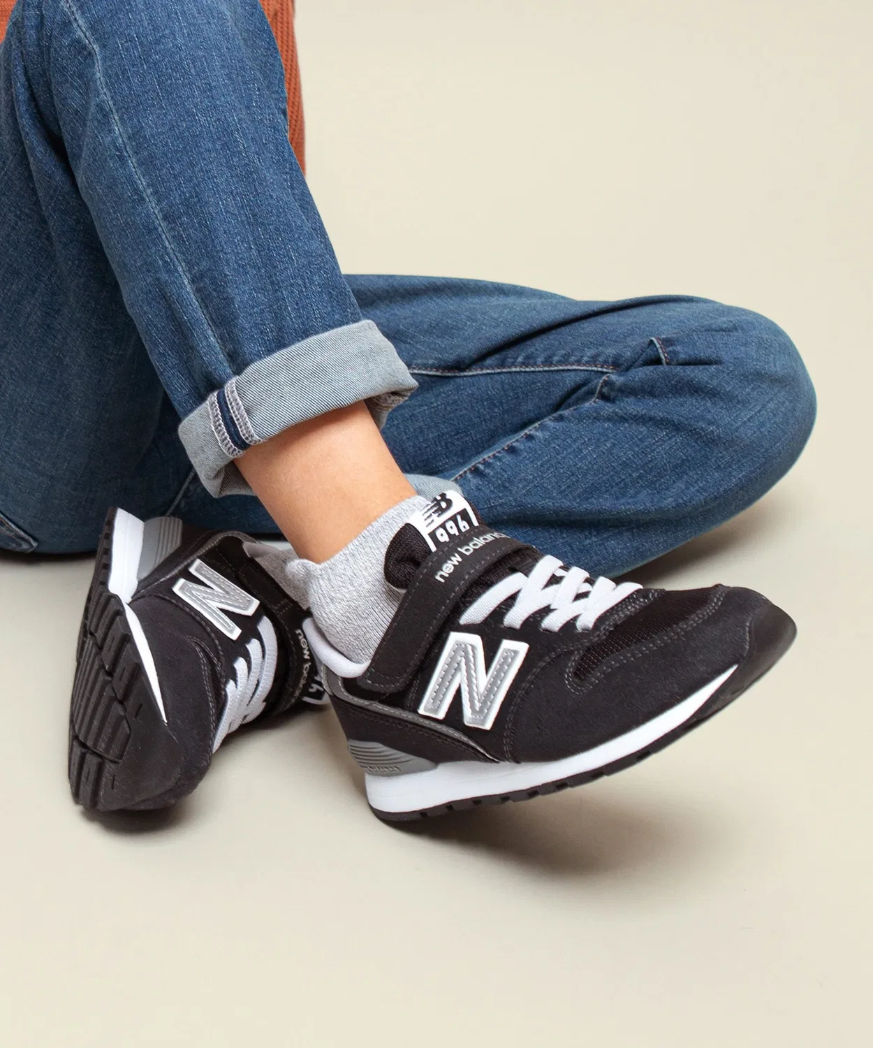 Детские кроссовки с липучкой 996 New Balance, Navy