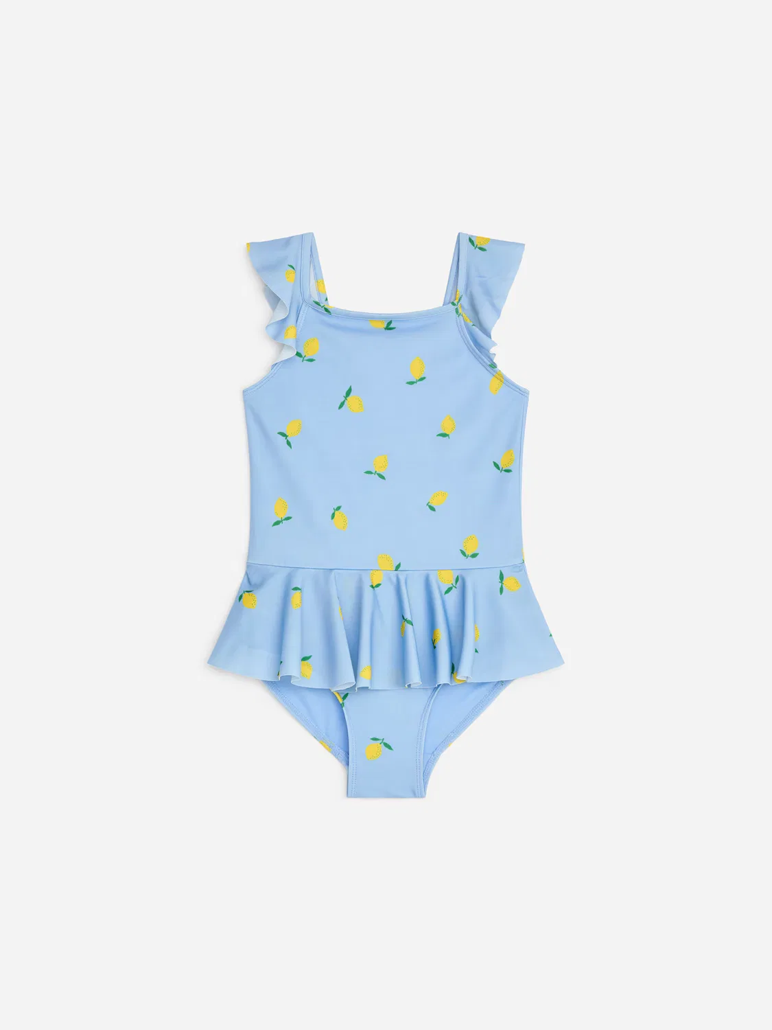 Купальник с оборками Arket, Blau/Zitronen