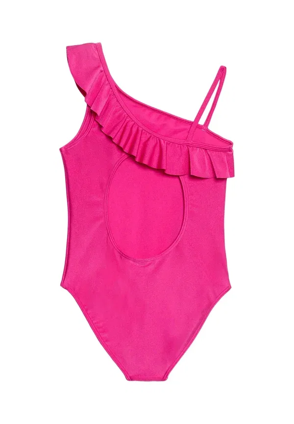 Купальник с воланами Ruffle one shoulder Marks & Spencer, Fuchsia, фуксия — фото 2