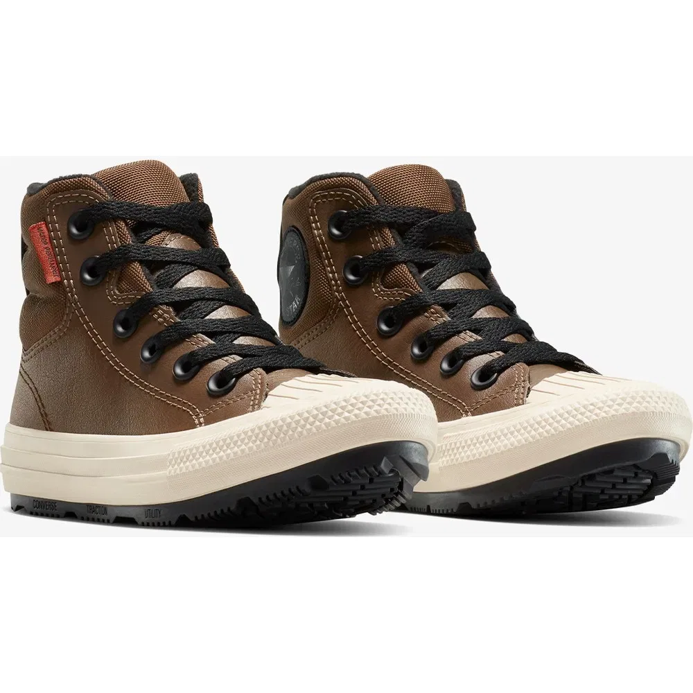 Детские кроссовки кожаные Converse Chuck Taylor All Star Berkshire, Коричневый Converse — фото 3
