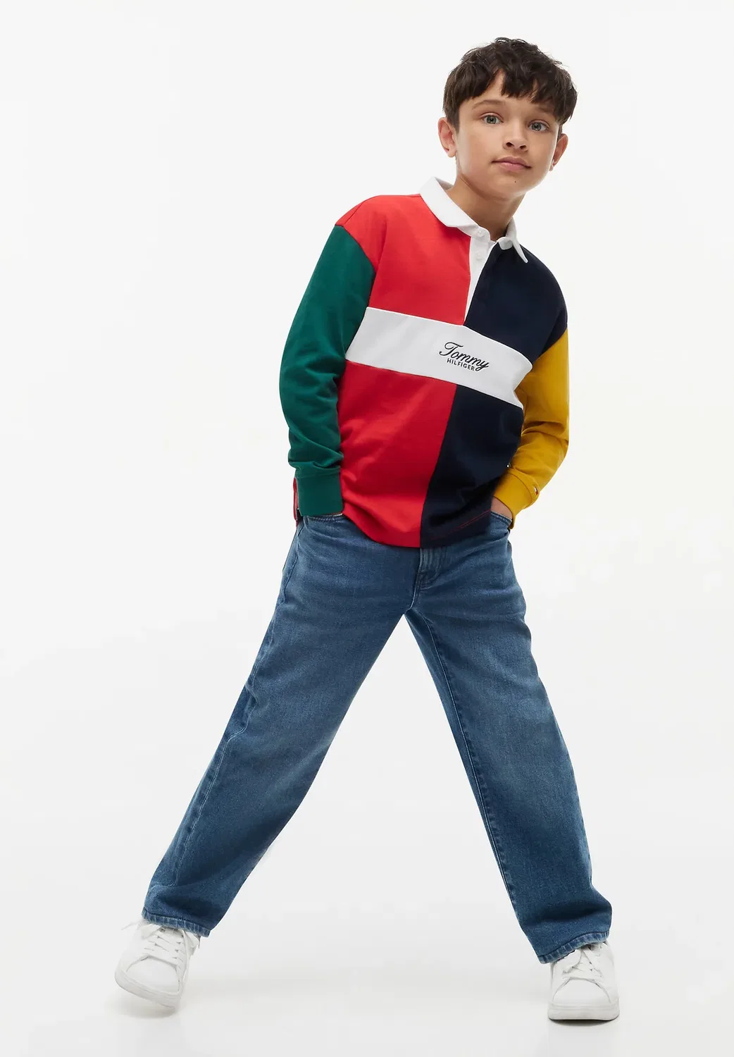 Регби - футболка с длинными рукавами Tommy Hilfiger, Red Glare Blocking