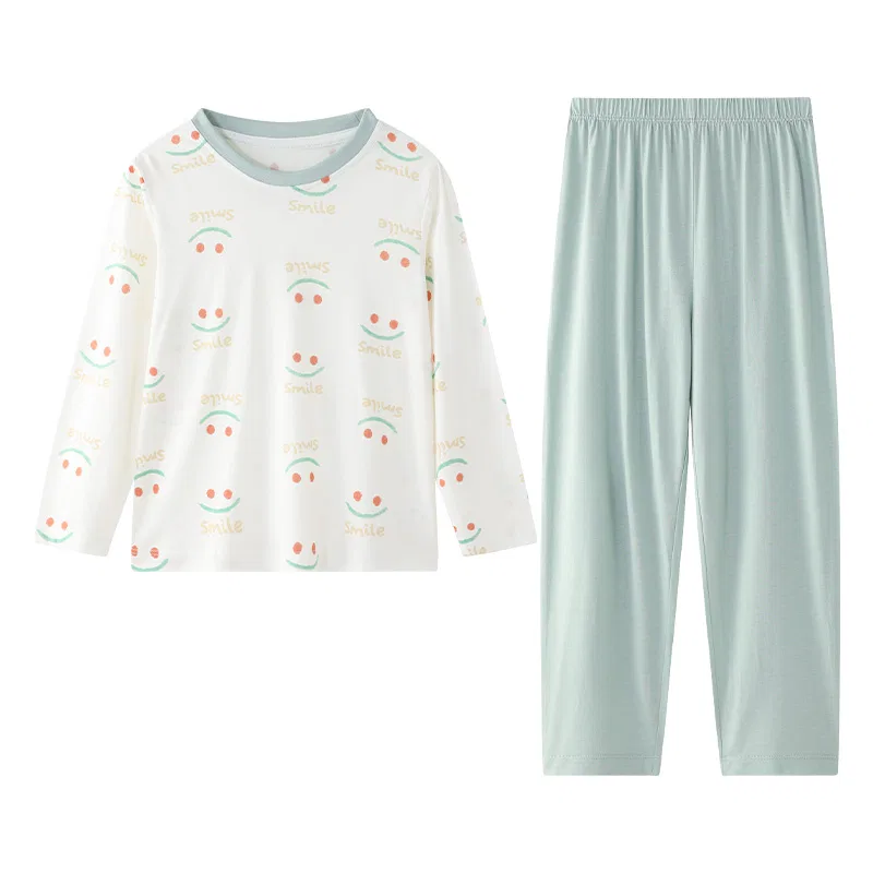 Детский комплект пижам с длинным рукавом Red Bean, Mint Green