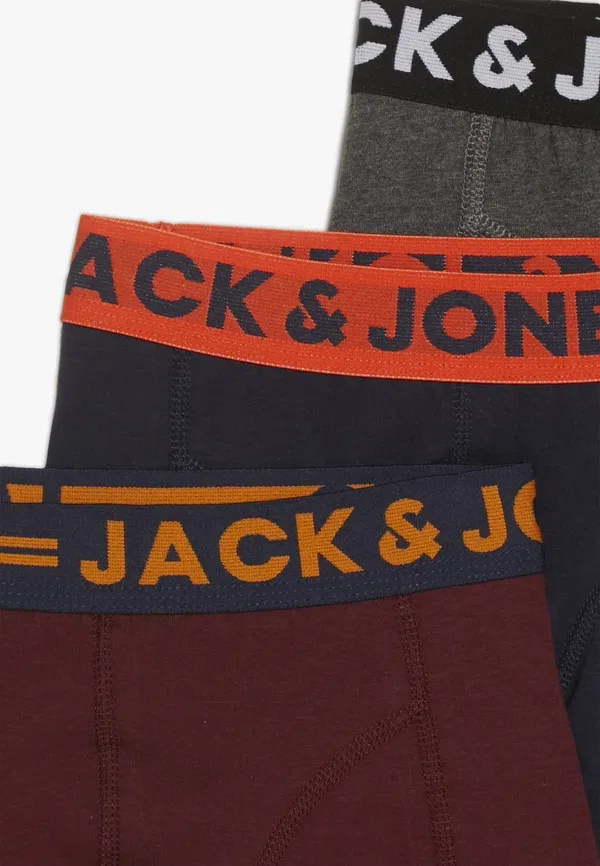 Комплект из 3 трусов Jaclichfield Junior Jack & Jones Junior, синий/темно-серый/бордовый — фото 4