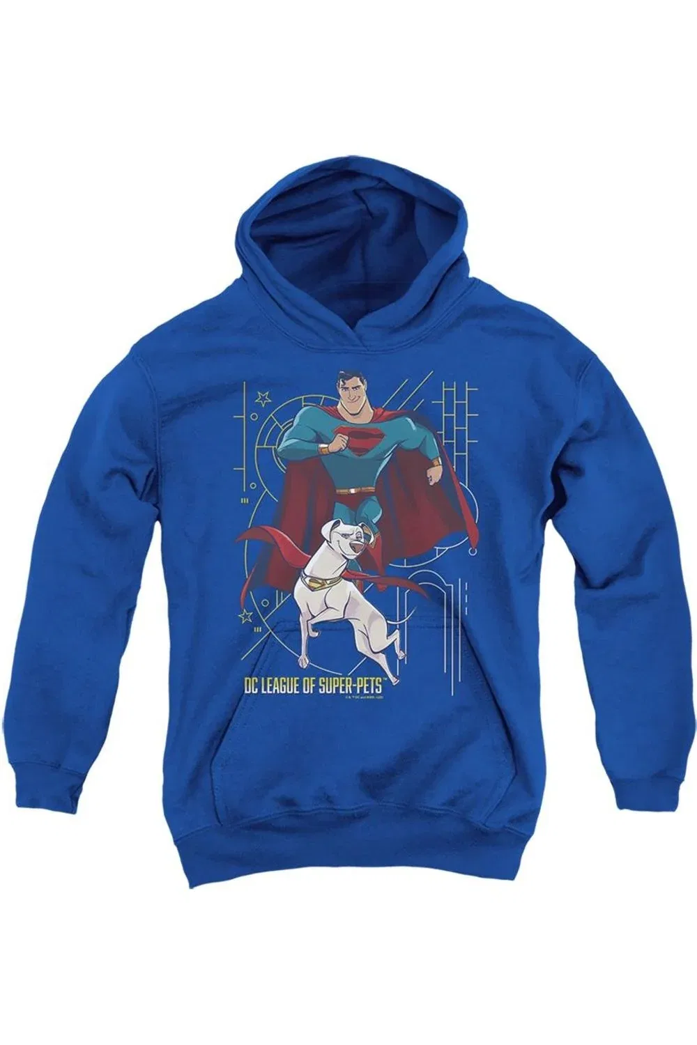 Детское худи для мальчиков с принтом DC Comics League Of Super Pets Super And Krypto Gildan, Royal Blue