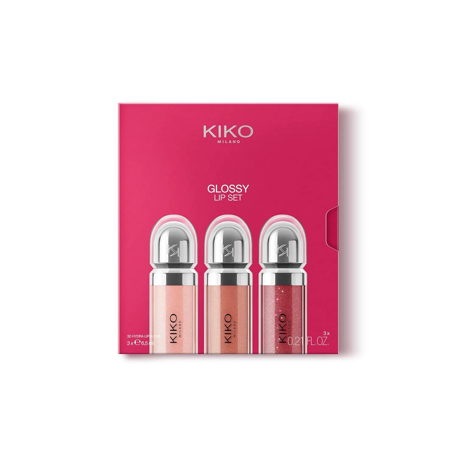 Набор для губ, 3 увлажняющих блеска для губ, Kiko Milano, 3 шт, 06/19/22