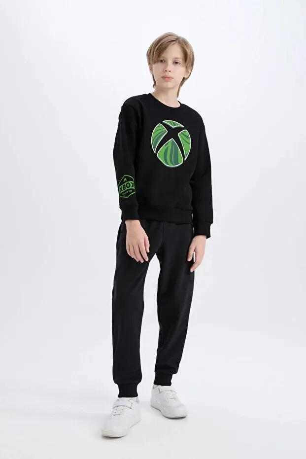 Детская толстовка для мальчиков с принтом Xbox Defacto, Black-Bk81 — фото 2