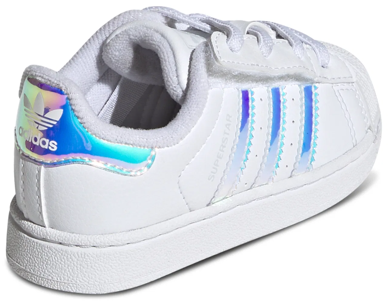 Кроссовки для девочек Superstar II Elastic Lace Adidas, цвет White/Multi — фото 3