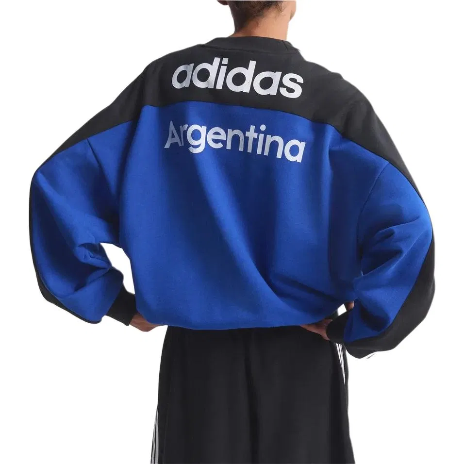 Свитшот женский с круглым вырезом, Adidas Originals, Blue Black — фото 3