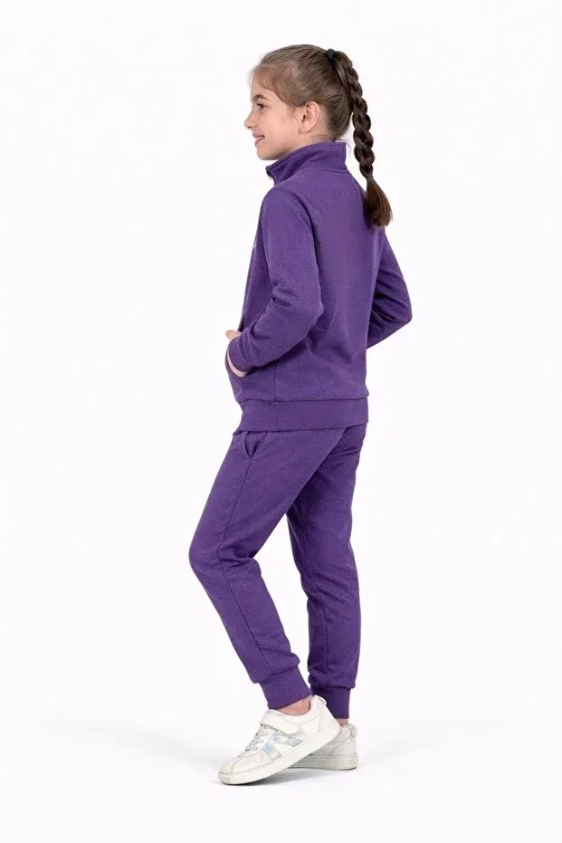 Детский спортивный костюм для девочек с длинным рукавом Shirly Iç Giyim, Purple — фото 3