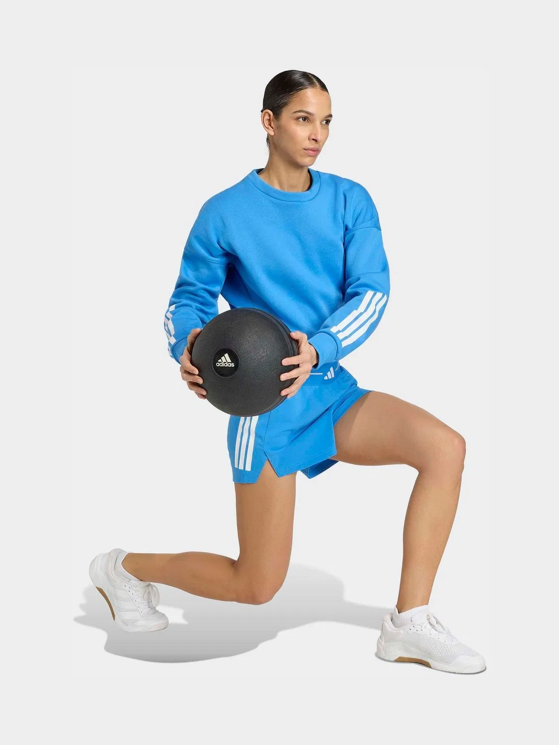 Шорты Hyperglam 3-Stripes Woven adidas, синие — фото 3