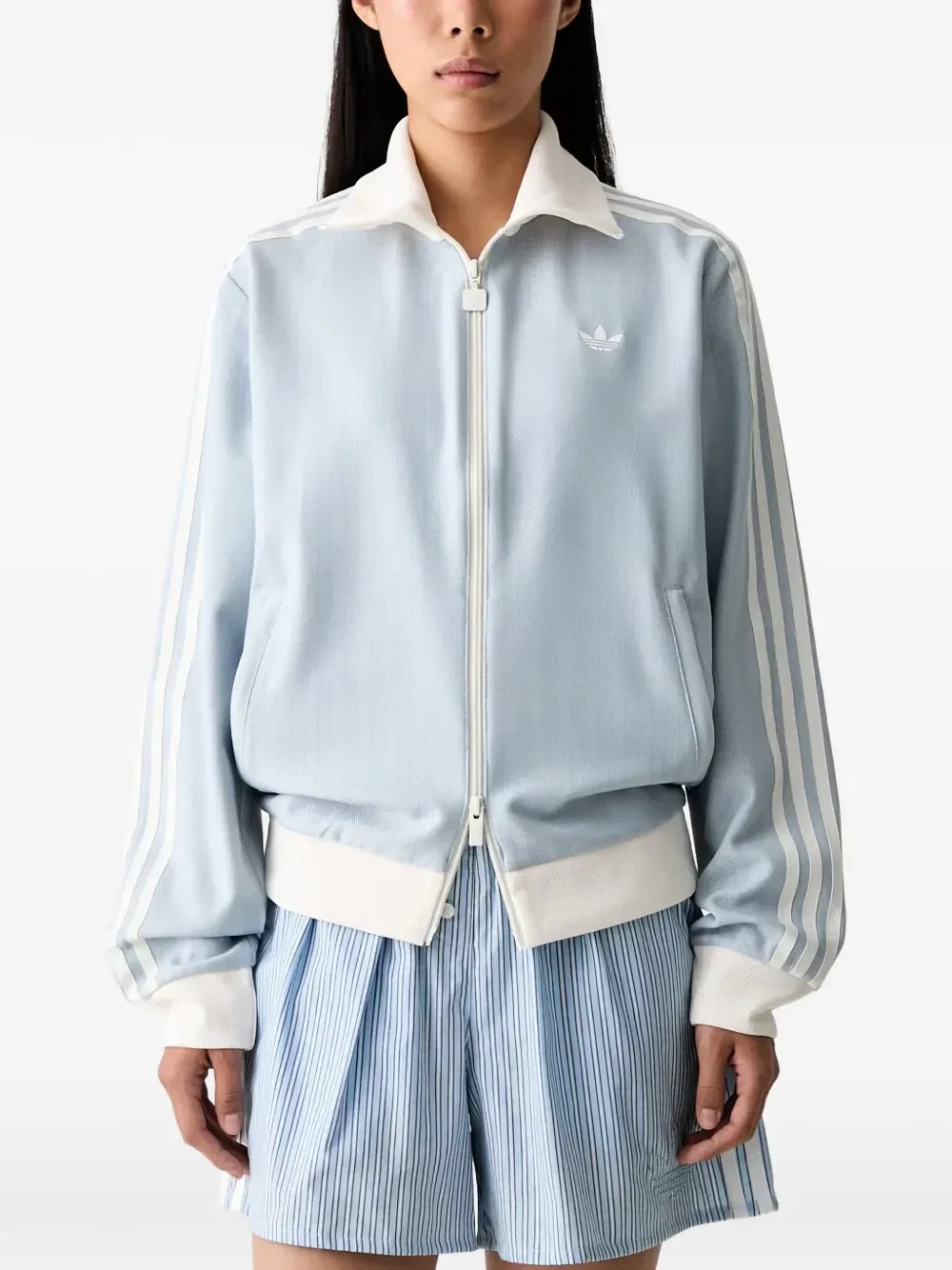 Твидовая спортивная куртка OG на молнии Adidas, синий
