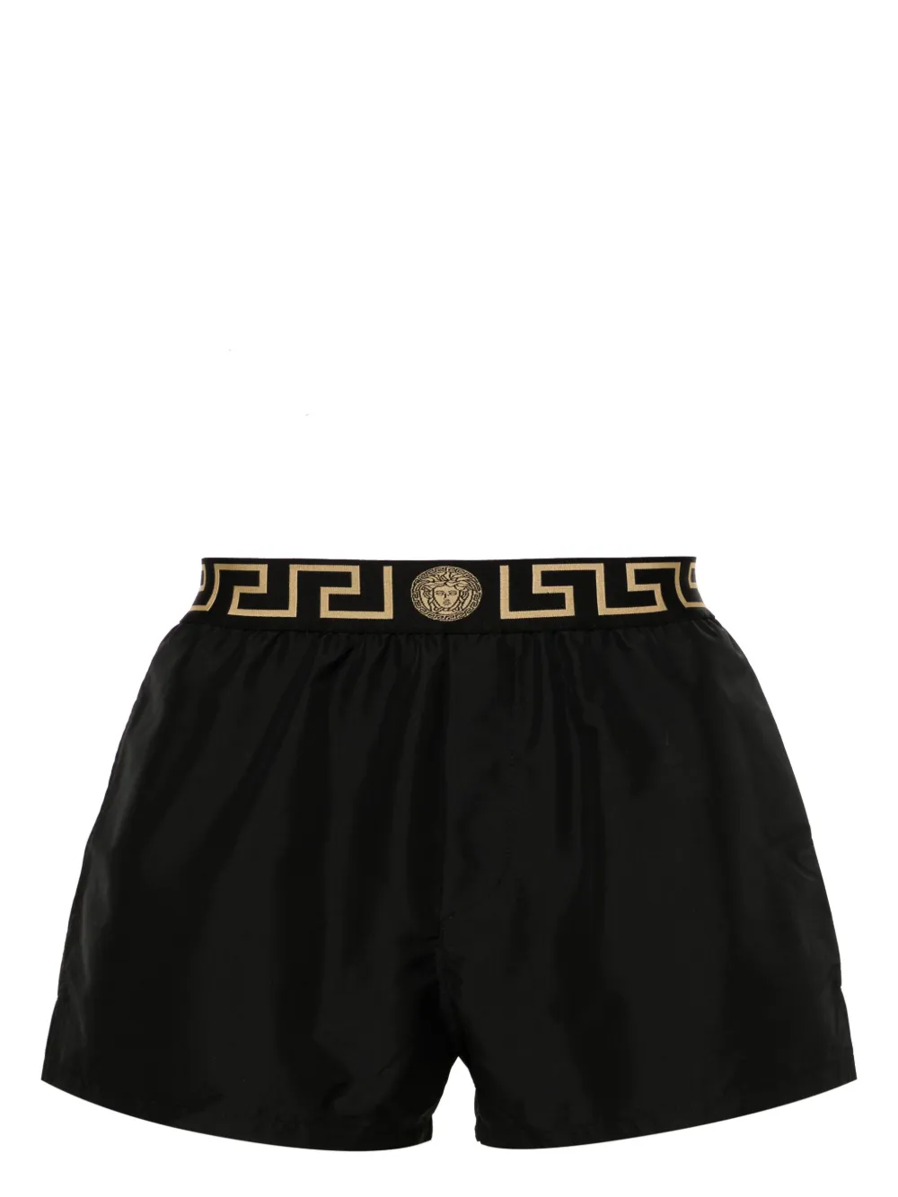 Шорты для плавания Versace Greca Pattern Swim, черный
