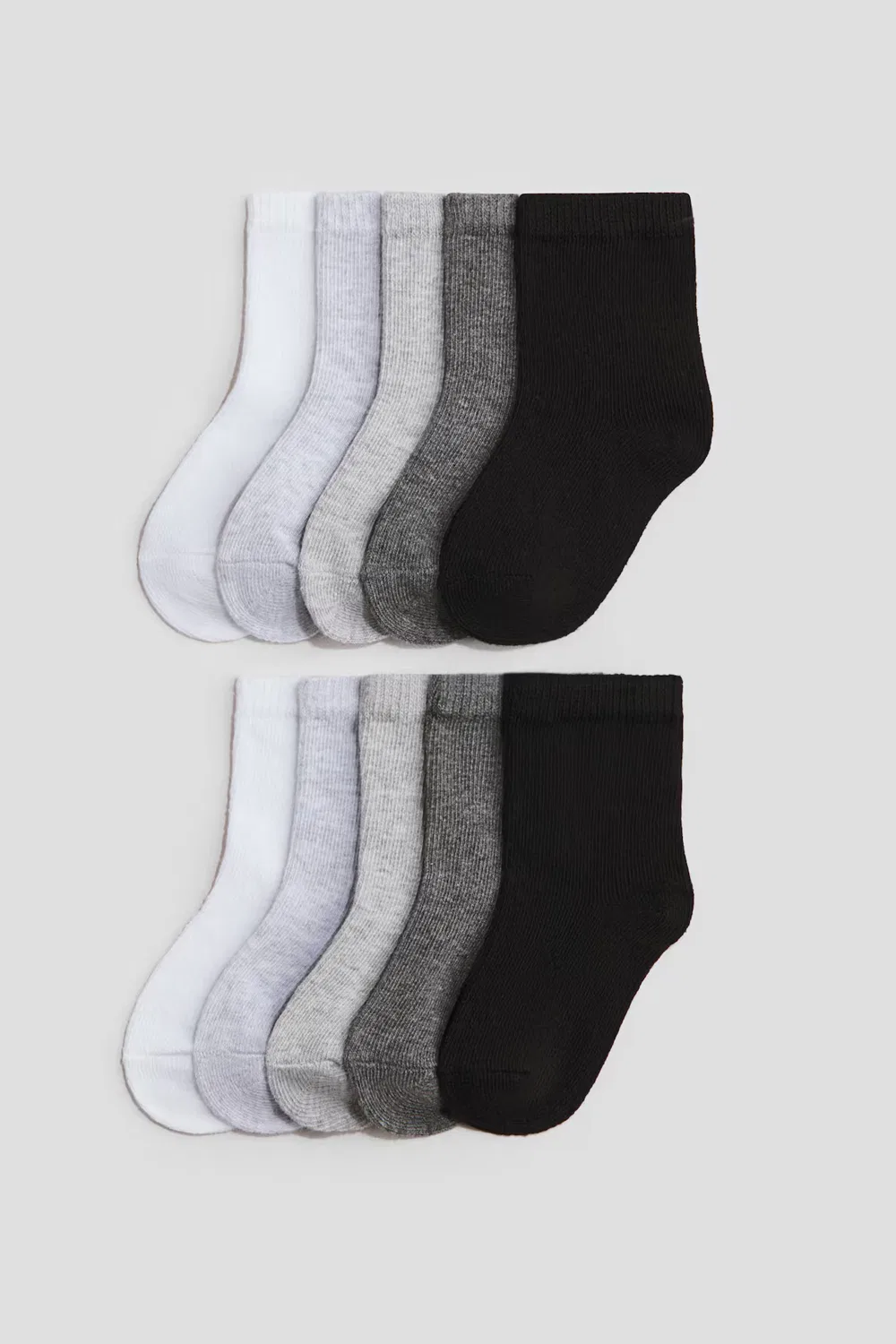 10 пар носков H&M, Schwarz/Grau/Weiß