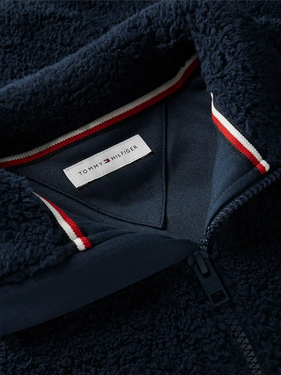 Флисовая куртка TOMMY HILFIGER темно-синего цвета — фото 4
