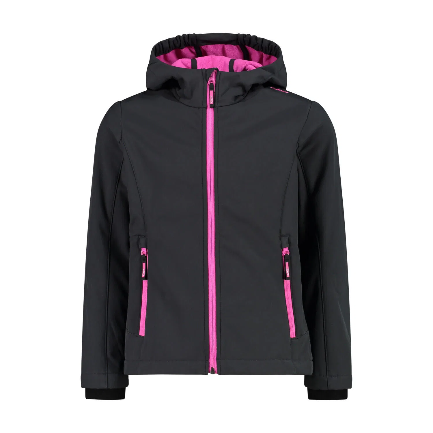 Детская софтшелл-куртка с капюшоном Fix Hood Cmp, Grau Magentapink
