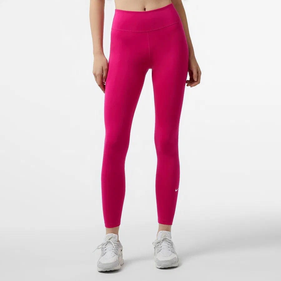 Женские тренировочные леггинсы с Dri-FIT технологией, модель One, Nike, Fireberry — фото 3