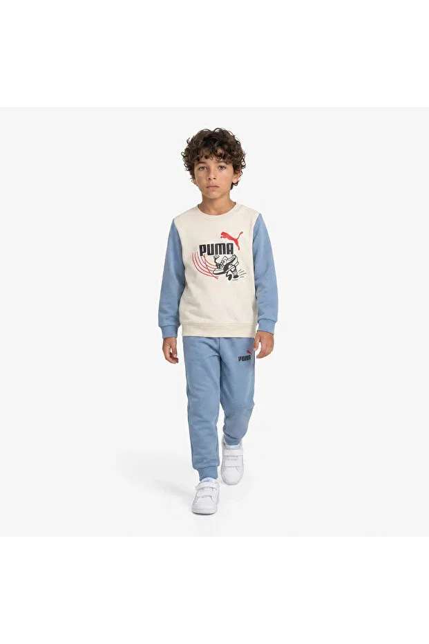 Детский спортивный комплект для девочек хлопковый Minicats Little Runners Kids Cream, Puma, 87 Krem