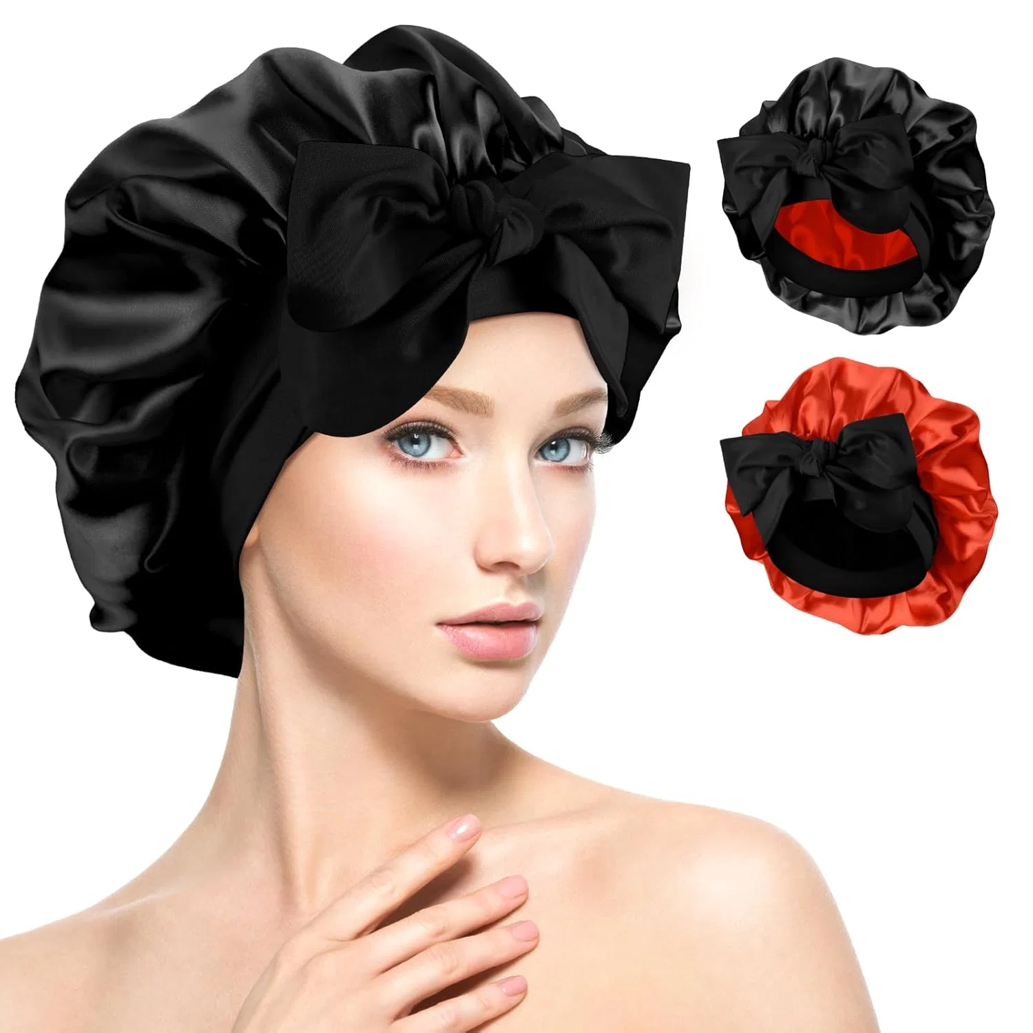 Двухслойная шапочка для душа, Satin, Geyrut, черный