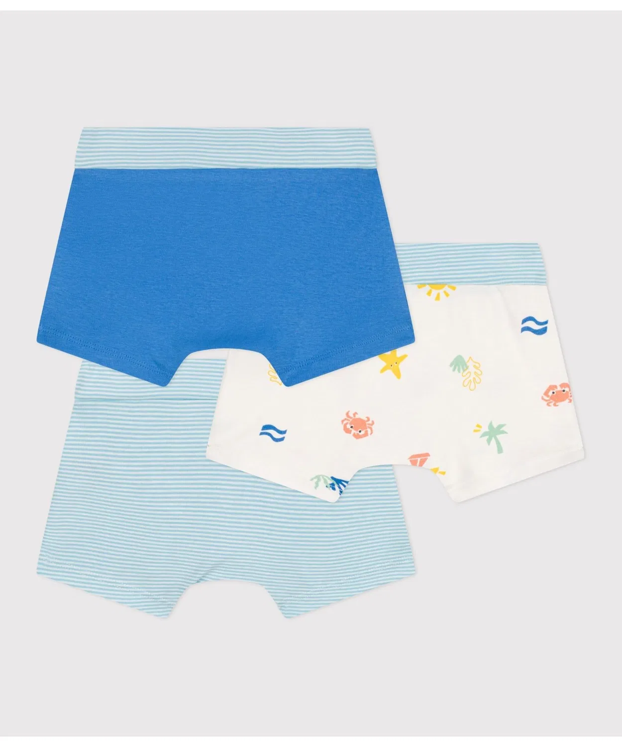Детские трусы-боксеры 3 шт, с принтом PETIT BATEAU, Multi — фото 2