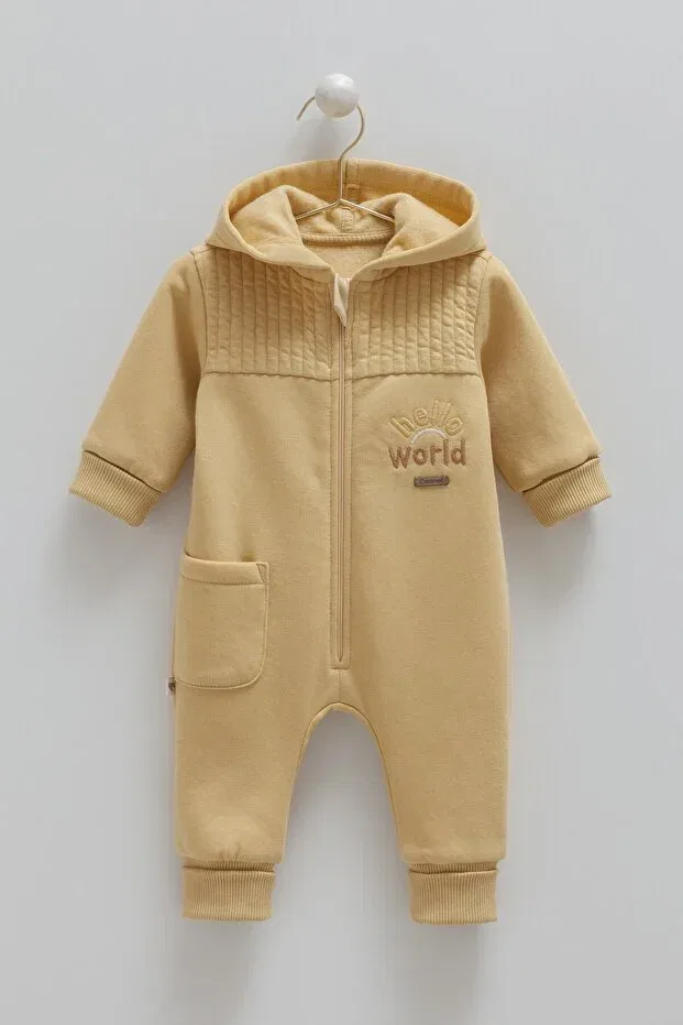 Детский комбинезон для мальчиков с капюшоном Caramell, Yellow