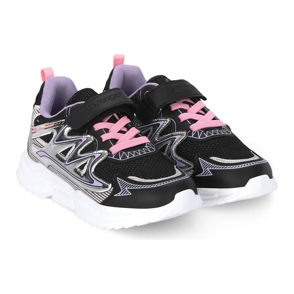Детские кроссовки для девочек Slazenger Kyrıe New F, Black Purple — фото 2