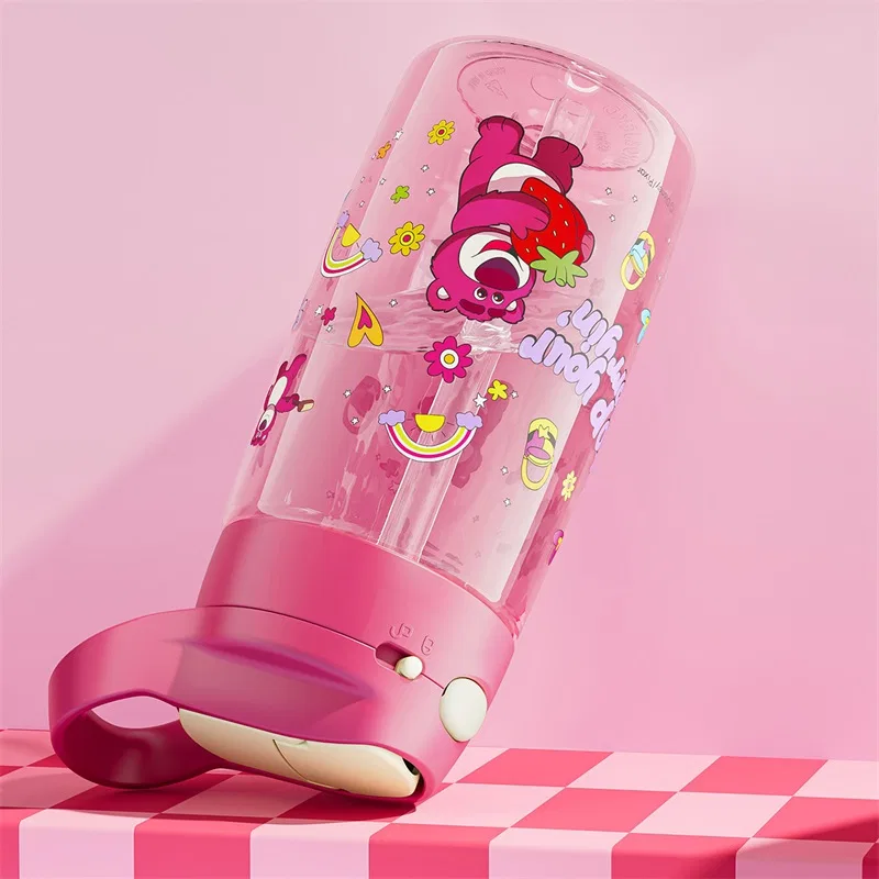 Детская кружка с трубочкой 450 мл Disney Frozen-Straw Cup, Blue — фото 4