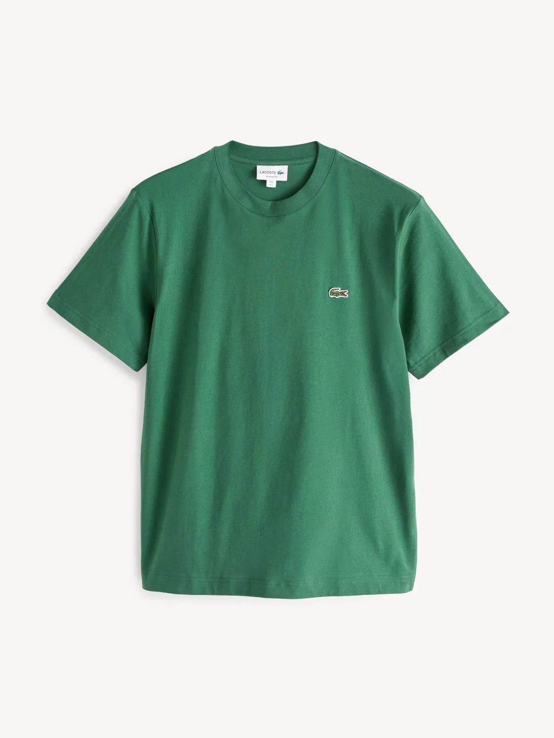 Lacoste Зеленая футболка свободного кроя из хлопкового джерси среднего веса — фото 4