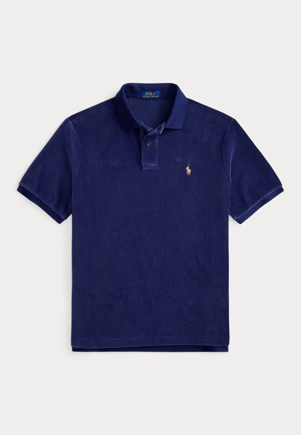 Классическая трикотажная вельветовая рубашка-поло - рубашка-поло Polo Ralph Lauren, Newport Navy — фото 4