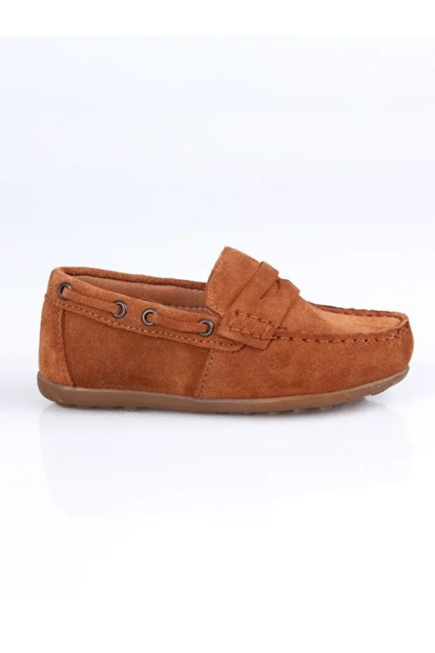 Детские кожаные лоферы для мальчиков Lf01 Genuine Leather Loafer Shoes B.P.F.-Tan Vuudy, Taba