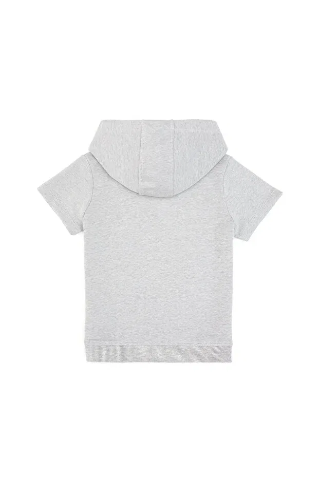 Детское худи для мальчиков с капюшоном U.S. Polo Assn., Gray Melange — фото 3
