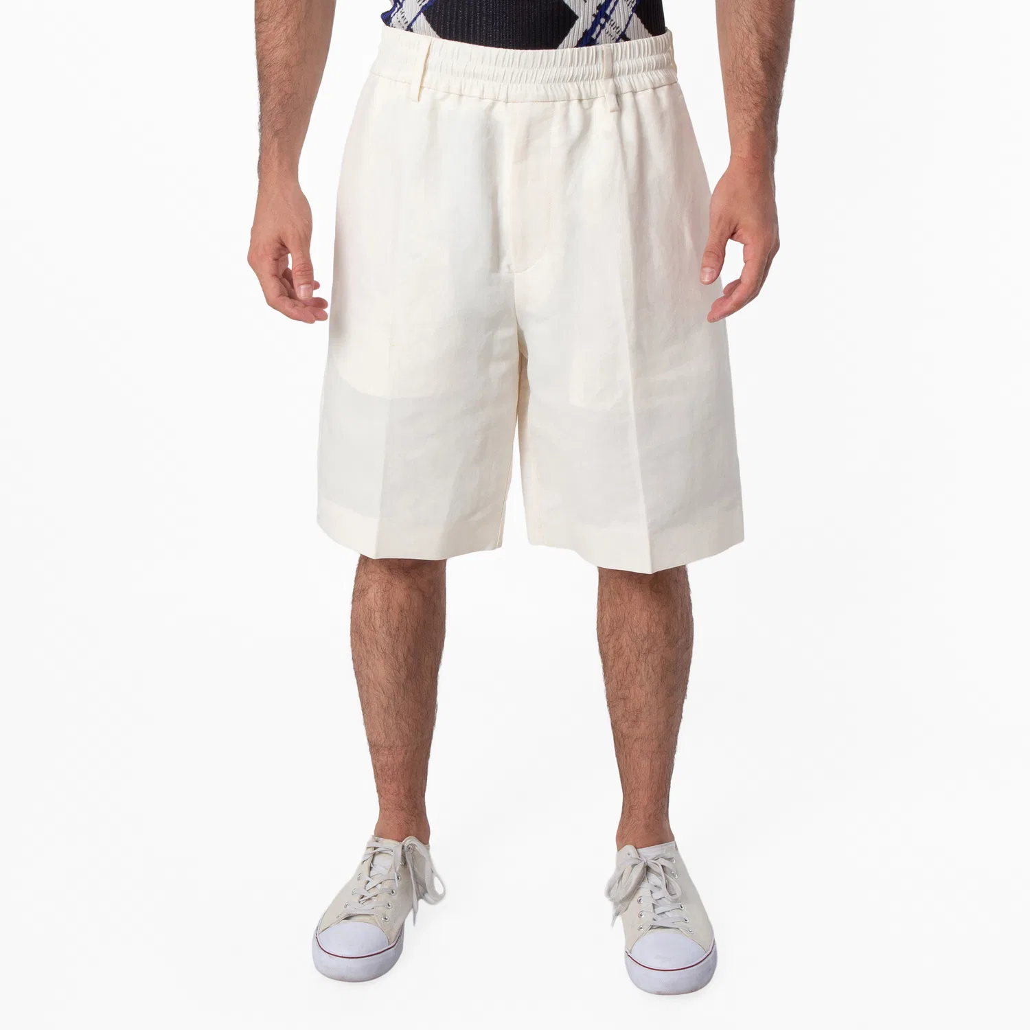 Шорты из канваса Canvas Tailored Shorts Burberry, Pearl