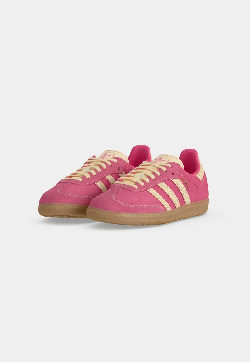 Samba og унисекс - кроссовки Adidas Originals, Pink Fusion/Warm Vanilla — фото 3