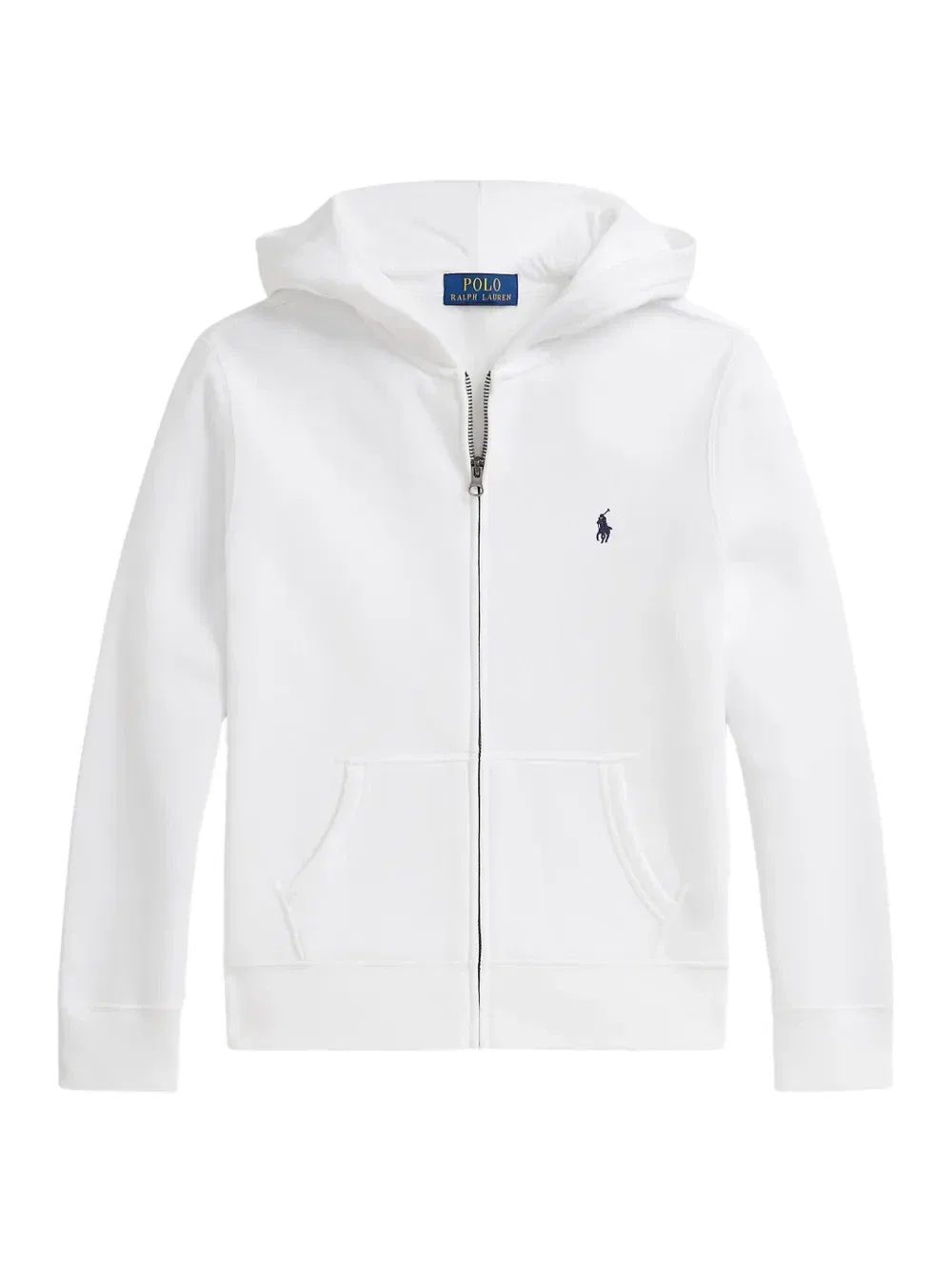 Флисовое худи на молнии Polo Ralph Lauren Kids, белый