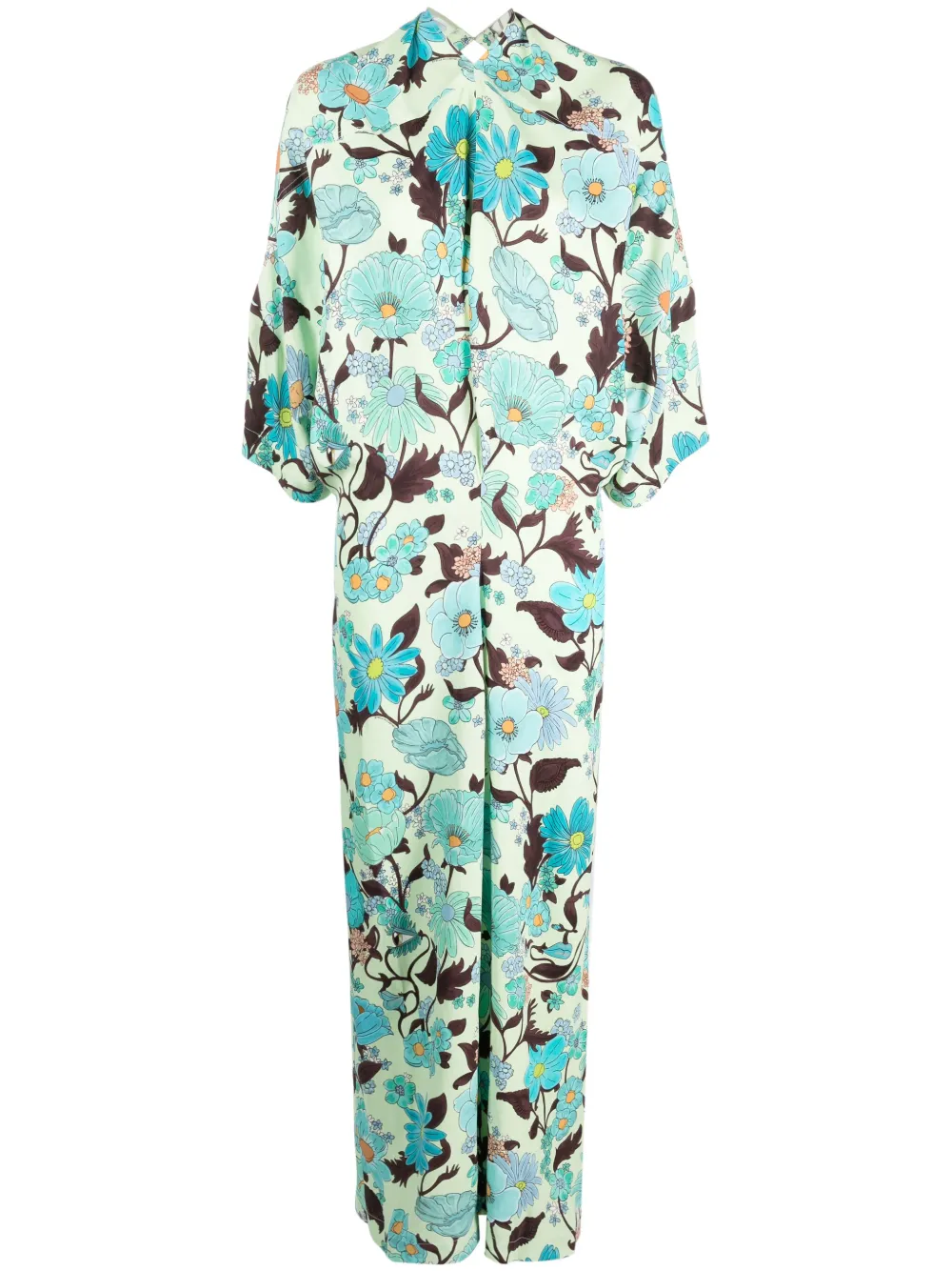 

Длинное платье с принтом Garden STELLA MCCARTNEY, зеленый