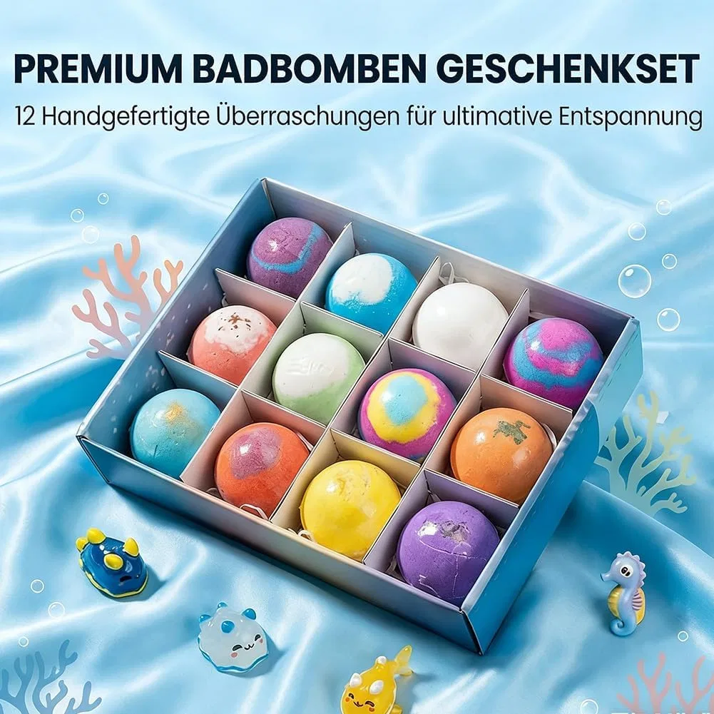 Набор бомбочек для ванны с сюрпризом, 12 штук, мультиколор Generisch — фото 3