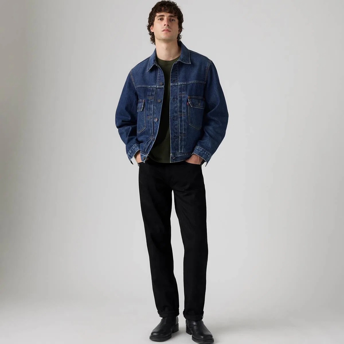 Мужские джинсы-клеш 517 Levi's, Burning Rubber Rinse - Black
