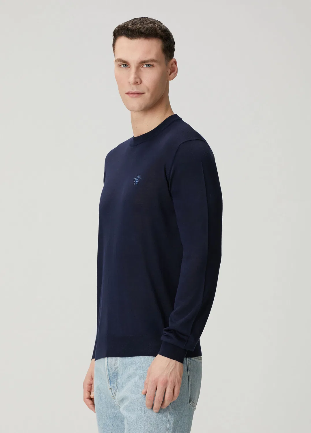 Трикотажный свитер Versace, Navy — фото 3
