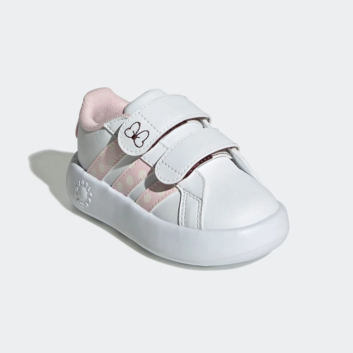 Детские кроссовки с 3D-петлей Minnie Mouse Adidas Sportswear, Cloud White/Clear Pink/Chalk White