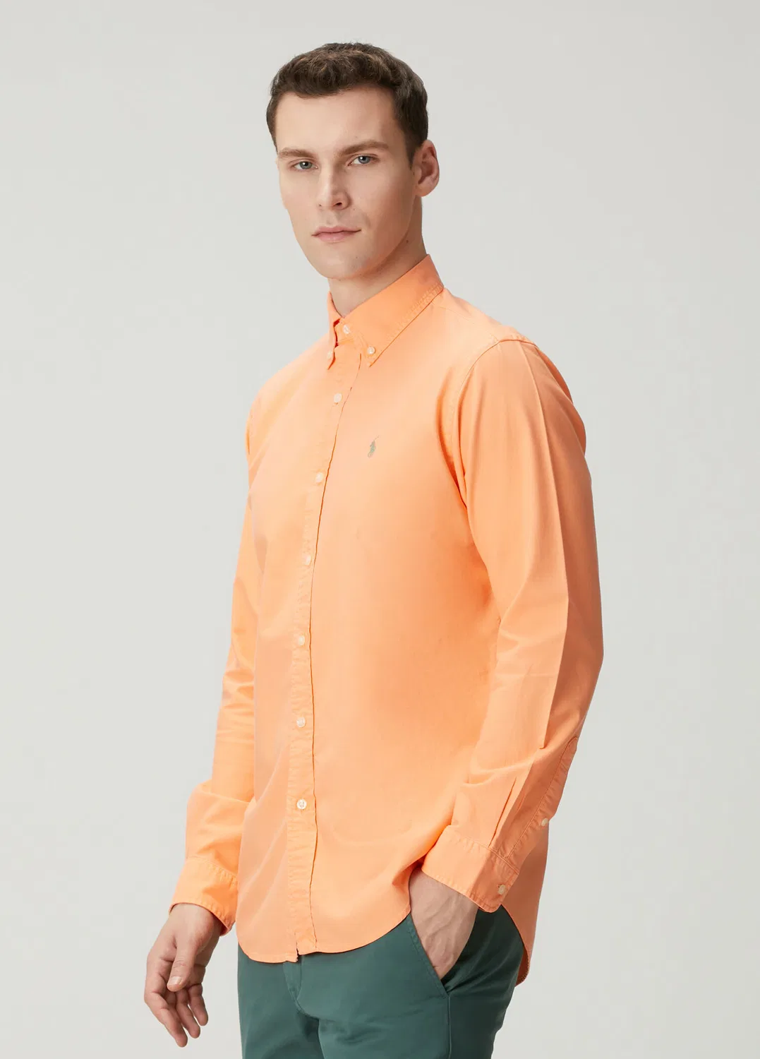 Рубашка Oxford Polo Ralph Lauren, orange — фото 3