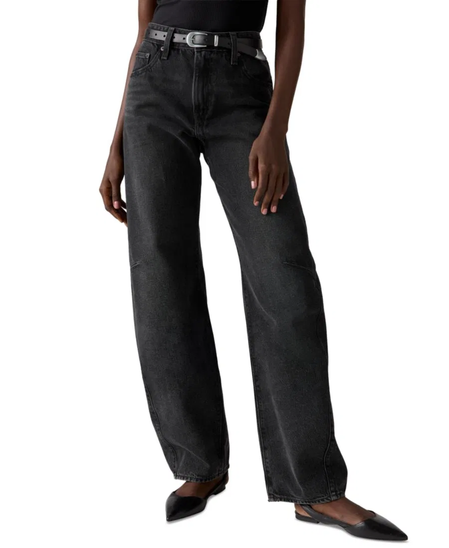 Джинсы Levi's Premium Women's Baggy Dad Cotton Barrel-Leg Jeans, Rebel Edge Barrel
