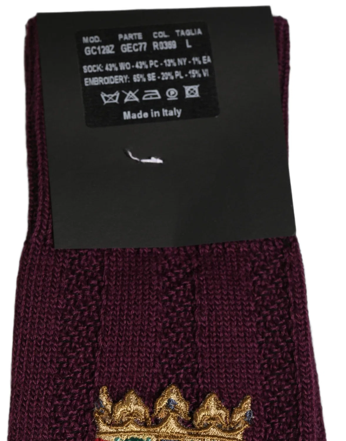 Мужские носки с узором косичка Dolce & Gabbana, Burgundy