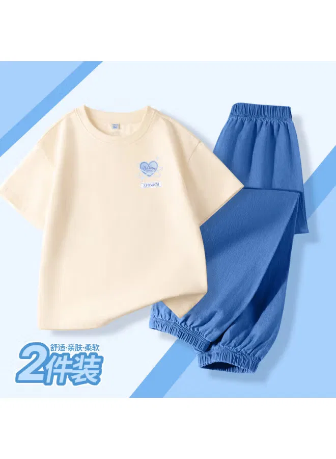 Комплект с коротким рукавом для девочек Jeanswest, абрикосовый — фото 2