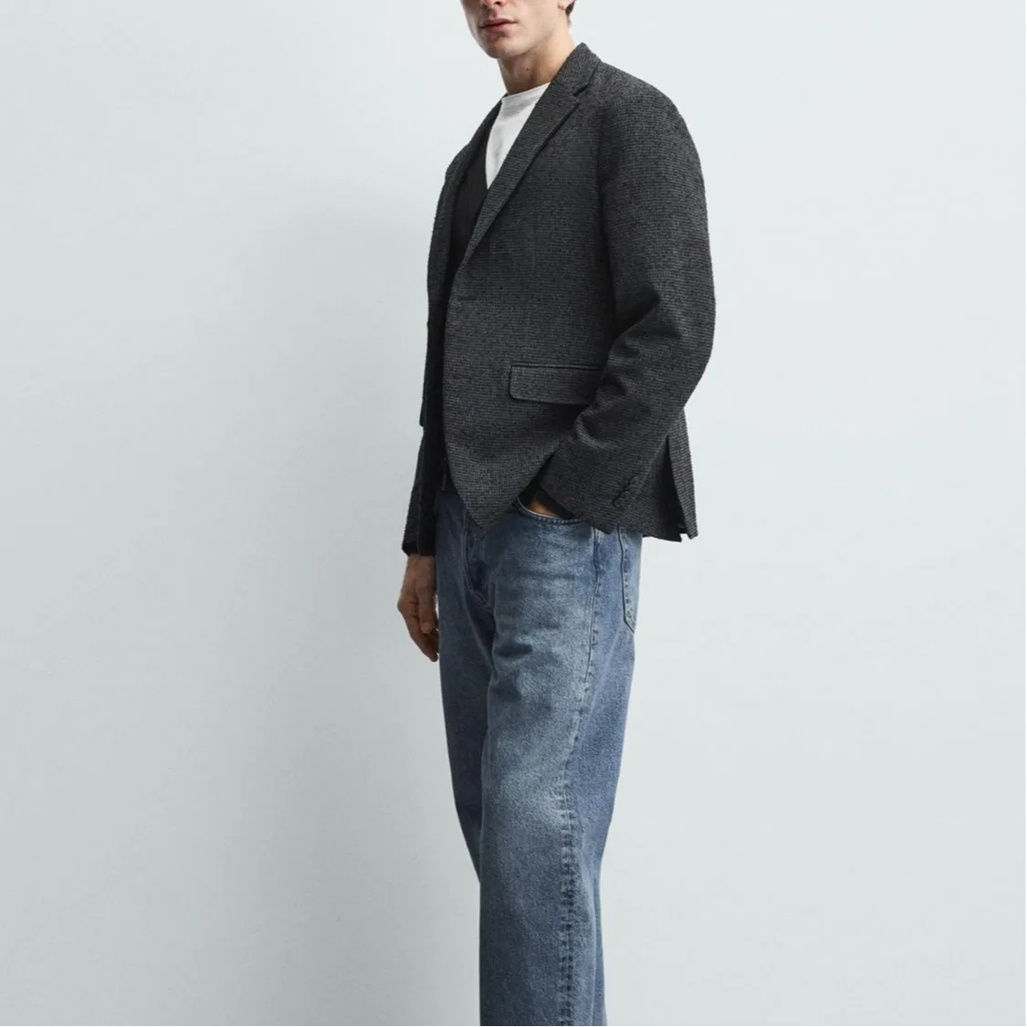Мужской деловой костюм Coal Gray ZARA, Coal Gray — фото 4